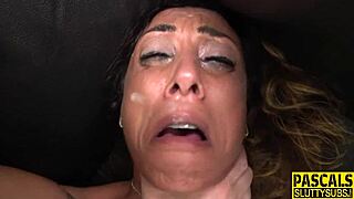 Milf sub gets anally banged hard.