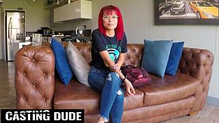 Amateur 18Yo Redhead Latina Gives Sloppy Head On Massive Cock