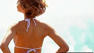 Skinny Ukrainian babe Lilit Ariel posing naked on the rocks.