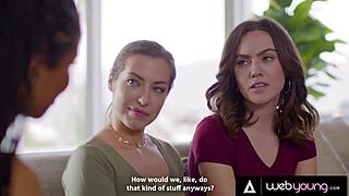 Stacked Kira Noir's Fervent Threesome With Freya Parker And Spencer!