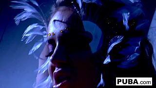 Busty Nikka obeys Shyla Stylez's commands in this erotic girl on girl sex scene!