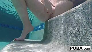 Samantha Rone in underwater pool session