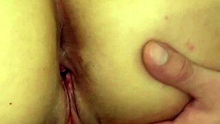 first time inserting anal plug into big white ass?