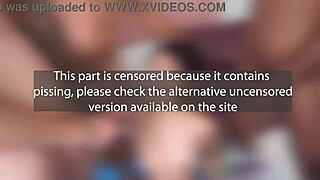 Slim Japanese-Brazilian takes six huge cocks in intense gangbang