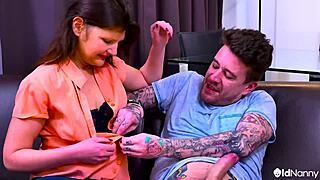 Milf and tattooed guy fuck hard 😍