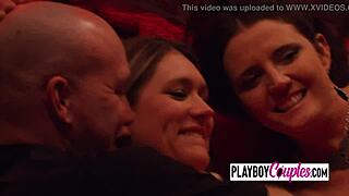 I'm One Of These Two Swinger Amateur Ladies Gettin To Know Each Other Deeper In The Red Orgy Room