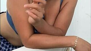 My 60-year-old stepmother wearin' her student uniform wanna make me have sex in it, a fetish