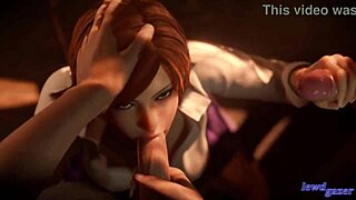 asuka kazama threesome with deepthroat and cum