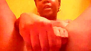 Hey, this ebony babe's solo dirty talk session with wet pussy and toys is insanely hot! 😈