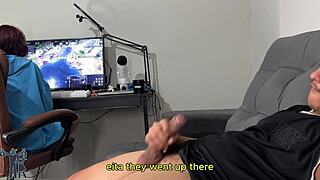 Risky handjob will she notice english subtitles
