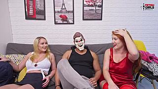 Behind the scenes, larissa leite and natasha fiori film their threesome hardcore video