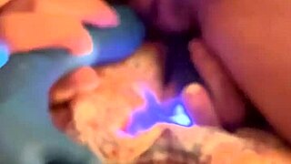 Face down and spread open for intense orgasm