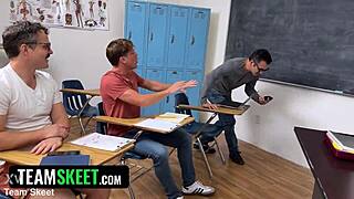 Today's classroom assignment: form teams and get dicks sucked by teacher