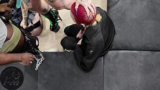 trans turns cuckold under femdom pegging