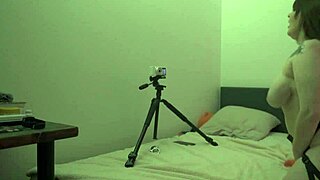 backstage bbw brunette laughs during bdsm video shoot