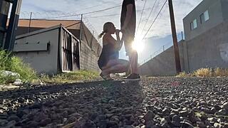 amateurs explore outdoor car intimacy