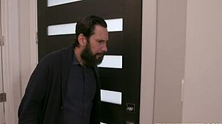 Sexy chic Lily Glee gets punished by her stepdad in the garage