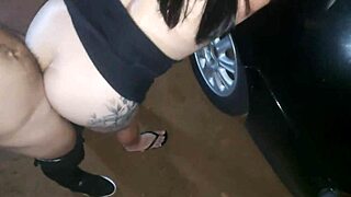 hotwife hungry for cock goes dogging in public
