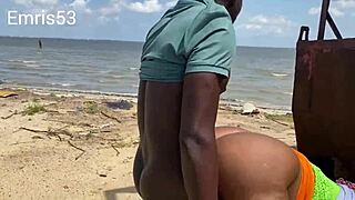 hot fuck on the beach with big cock and squirting