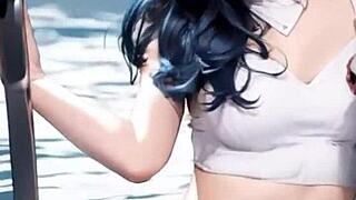 Jessy struts in bikini and lingerie as a sexy model