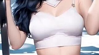 Jessy struts in bikini and lingerie as a sexy model