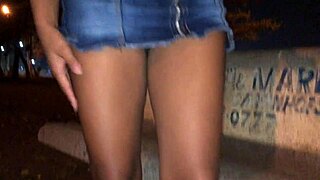 Married Brazilian slut meets stranger and has sex with him outdoors 😉