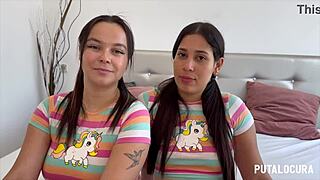 Putalocura - Dos Bellezas Colombianas Melisa Tetona Y Natalie Se Tragan Toda La Lefa De Torbe