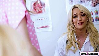Two Stepmoms and Doctor Licking Blonde Cunt in Hospital Setting