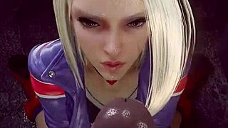 que buena animacion con blowjob y facial