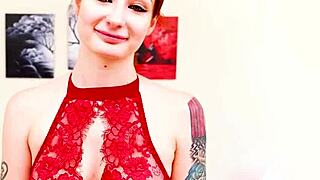 Violet Monroe redhead deepthroats huge cock