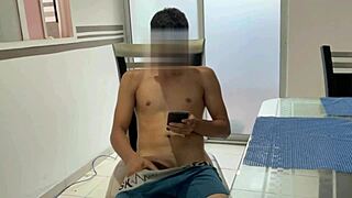 I find my horny stepbrother jerking off and want to help him