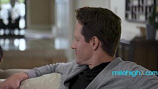 wife's big tits bounce as husband watches and takes notes