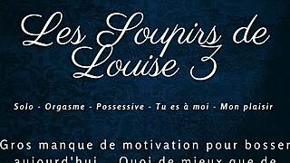 French sighs of Louise in solo audio porn