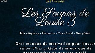 French sighs of Louise in solo audio porn