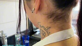 Black brunette milf gets her ass fingered and fucked hard in interracial anal worship session