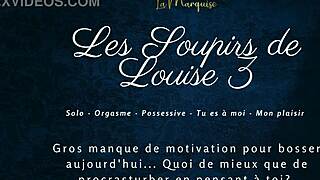 French sighs of Louise in solo audio porn