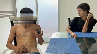 I find my horny stepbrother jerking off and want to help him