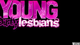 teen lesbians in front of mirror