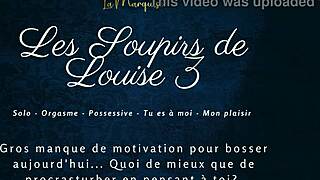 French sighs of Louise in solo audio porn