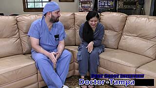 Dr Tampa examines bratty orphans in cheerleading physical with Mya 😉