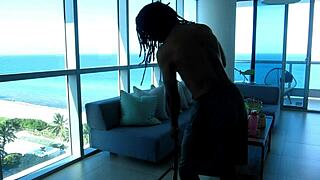 passionate interracial threesome with violet rae and sarah lace