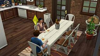 Sims characters engage in simulated activities within the gym environment