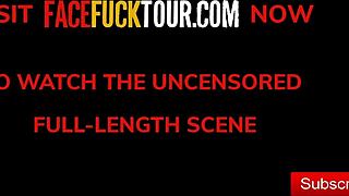 Cute latina babe shows how deep her throat is taking in the whole load