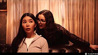 big tits babe rikako gets preyed by nerdy leana into lesbian demon