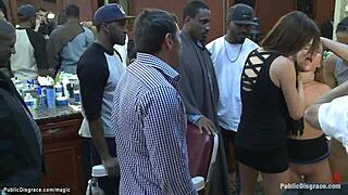 Blonde Spinner DP Fucked Publicly