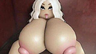 bbc fucks me hard making my tits bounce in roblox