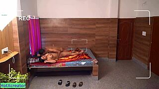 sexy college girl fucks while wearing her indian uniform