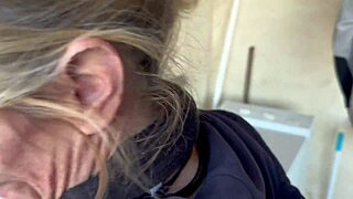 accidental homemade sex with the neighbour - cum in my mouth - blowjob in the laundry room