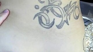 Petite hooker sucks and fucks on the street, unaware of the creampie.