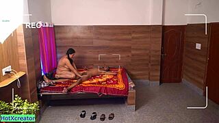 sexy college girl fucks while wearing her indian uniform